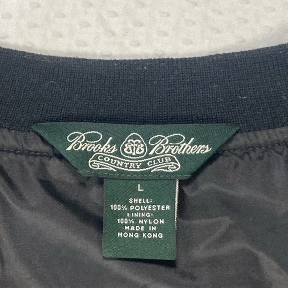 Brooks Brothers Golf Jacket Mens Sz L Black Plaid Vintage Country Club Pullover - Picture 15 of 16